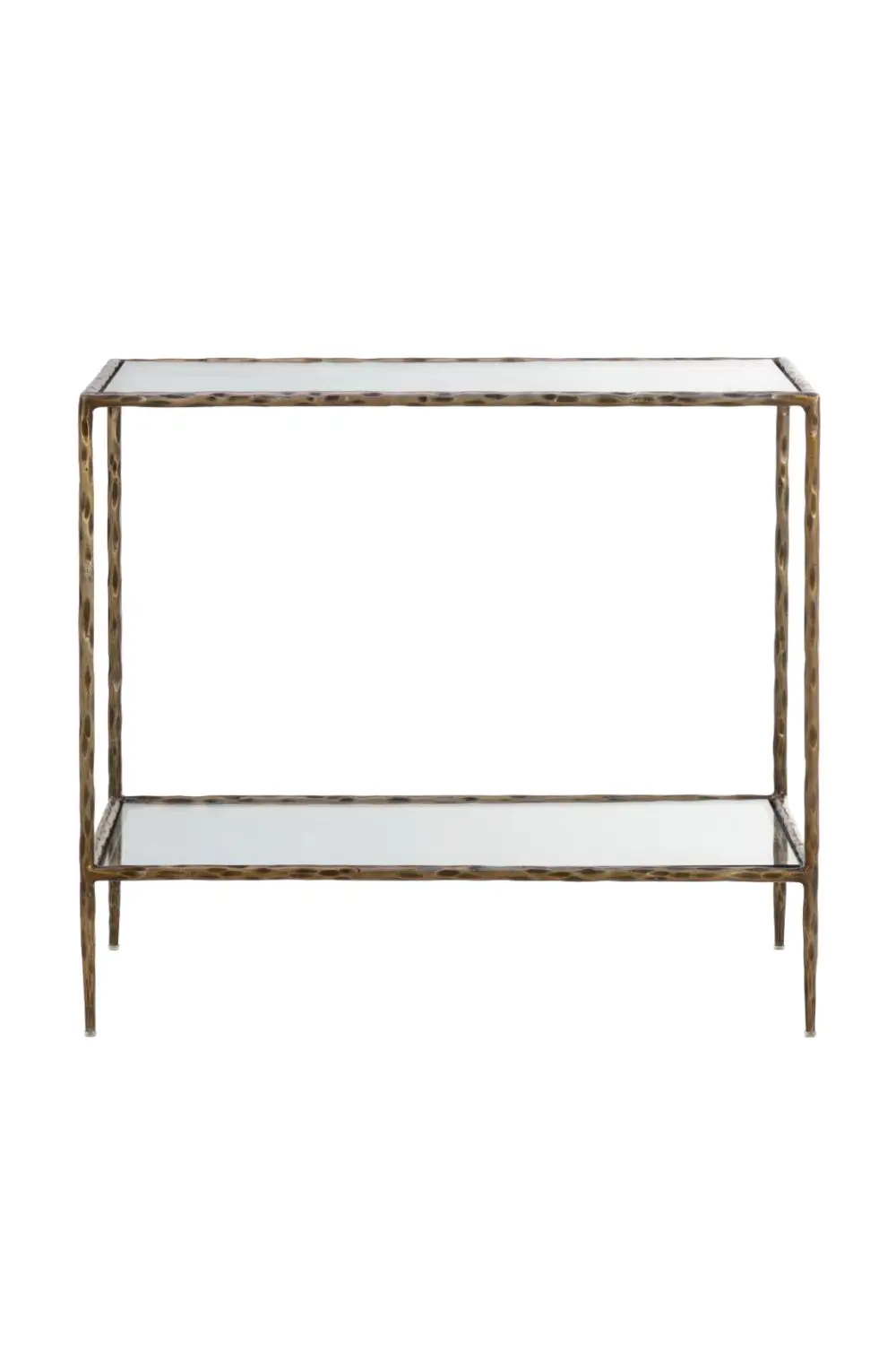 Hand-hammered Metal Nightstand
