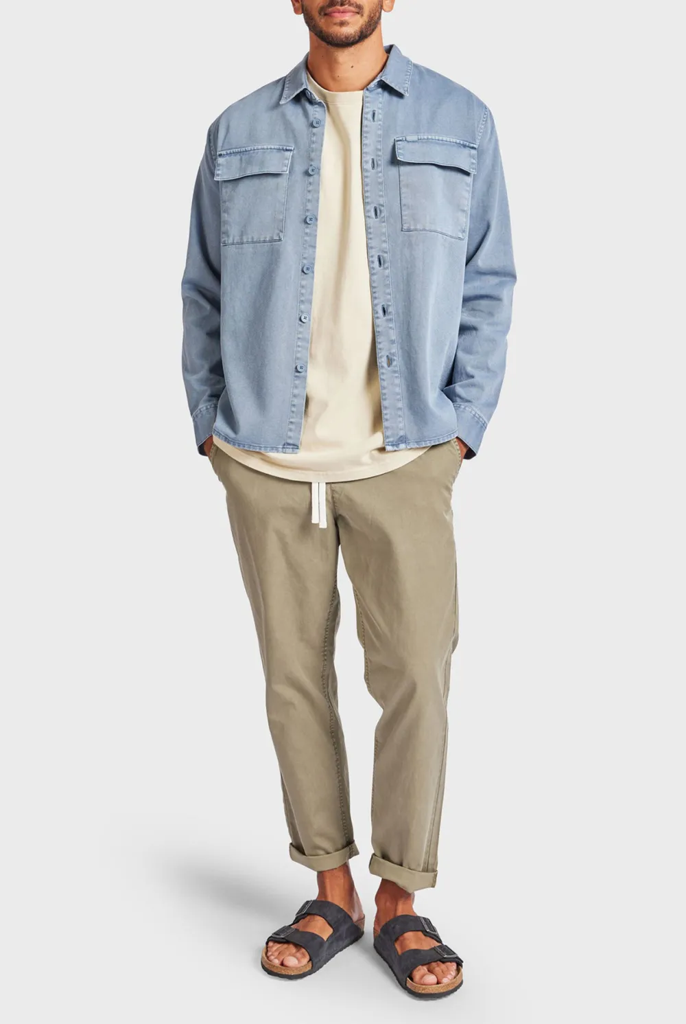 Casual Style Overshirt- Dutch blue