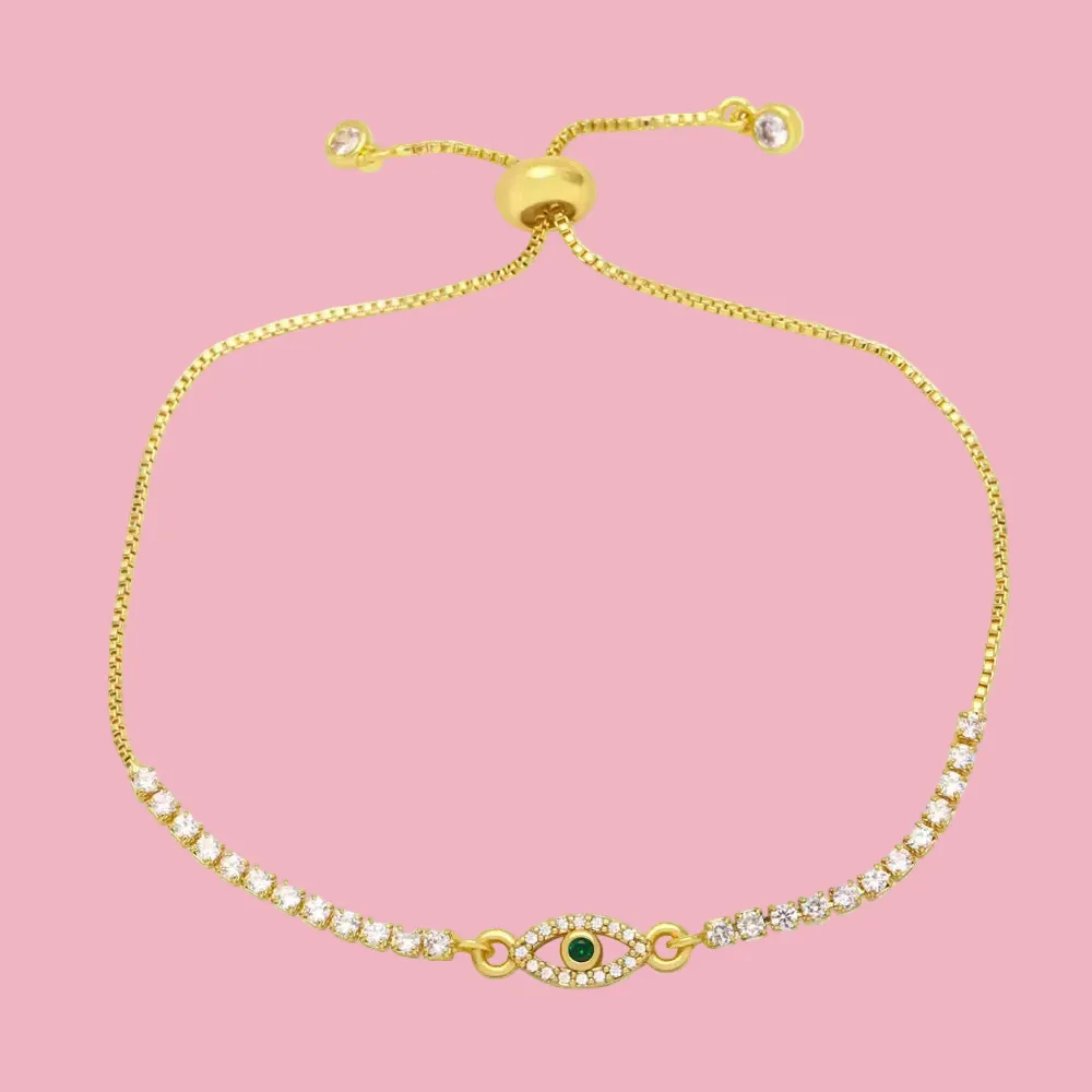 Modern Adjustable Eye Motif Bracelet