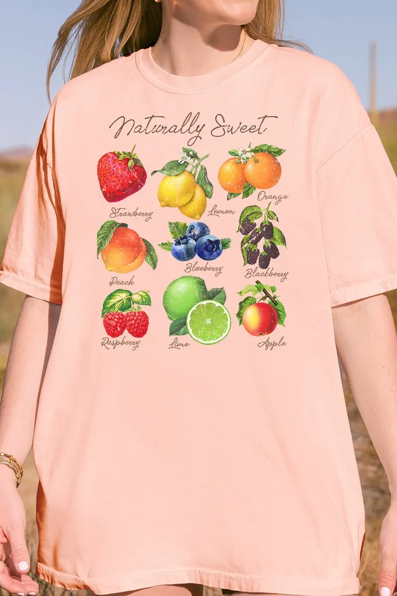 Fruit Puzzle Print Cotton Tee