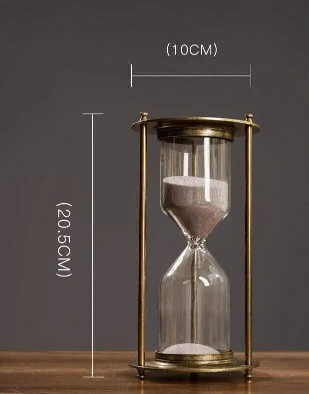 Metal Frame Decorative Hourglass