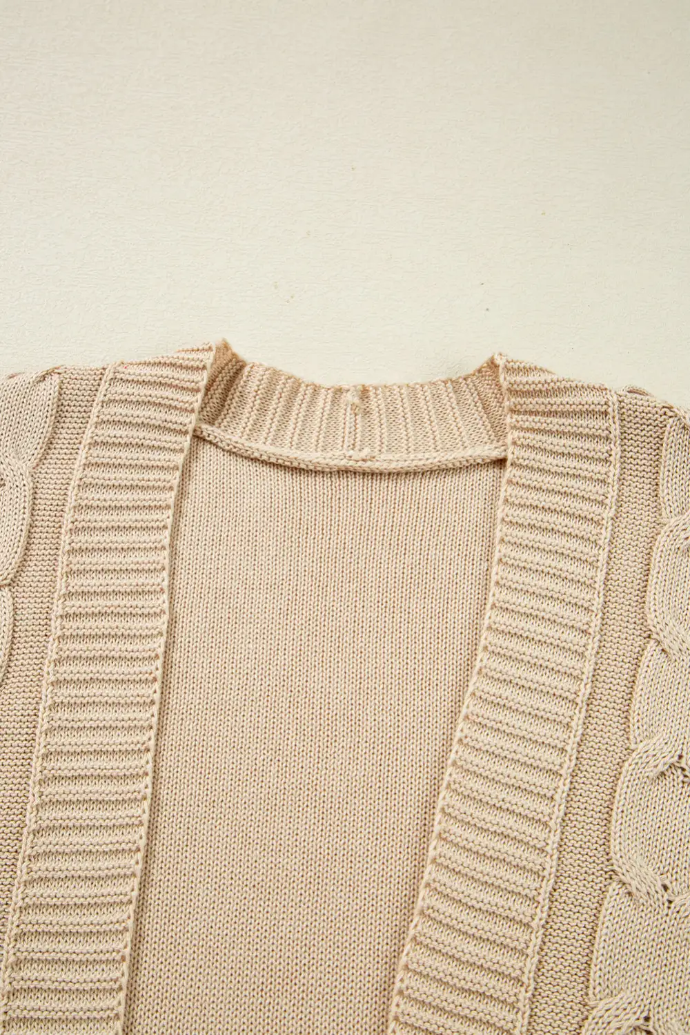 Cable-Knit Pocketed Cardigan