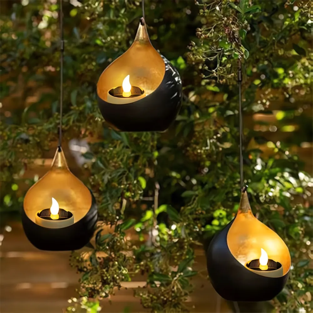 3 Pcs Waterproof Solar Candle Lamp