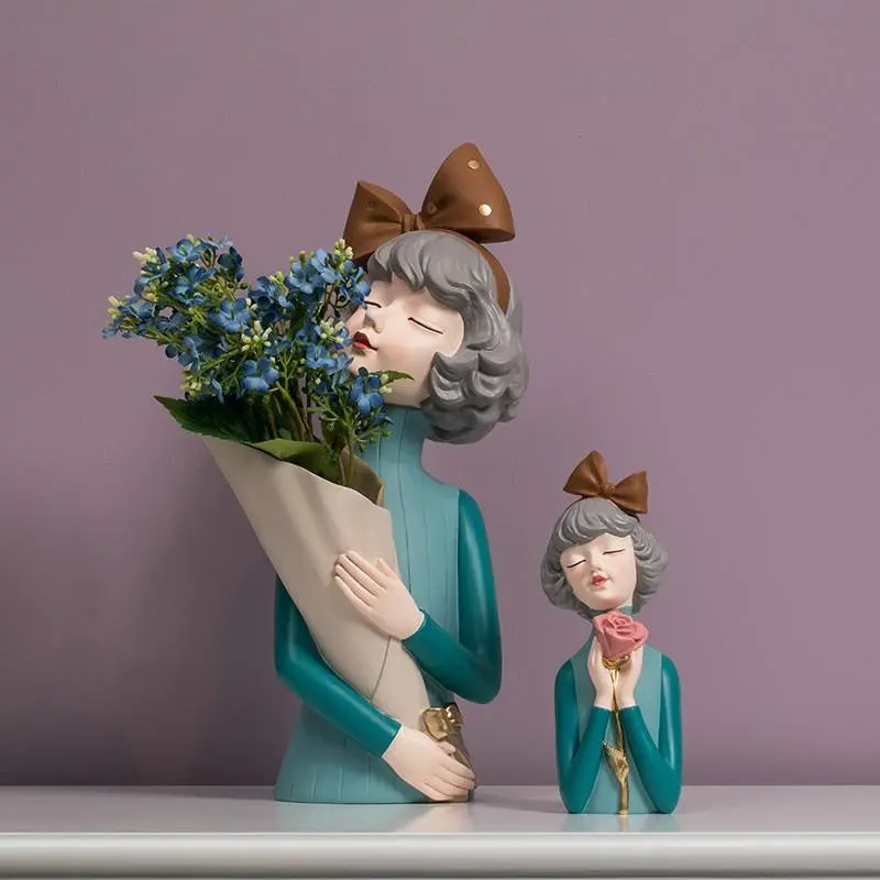 Bow Girl Floral Sculpture