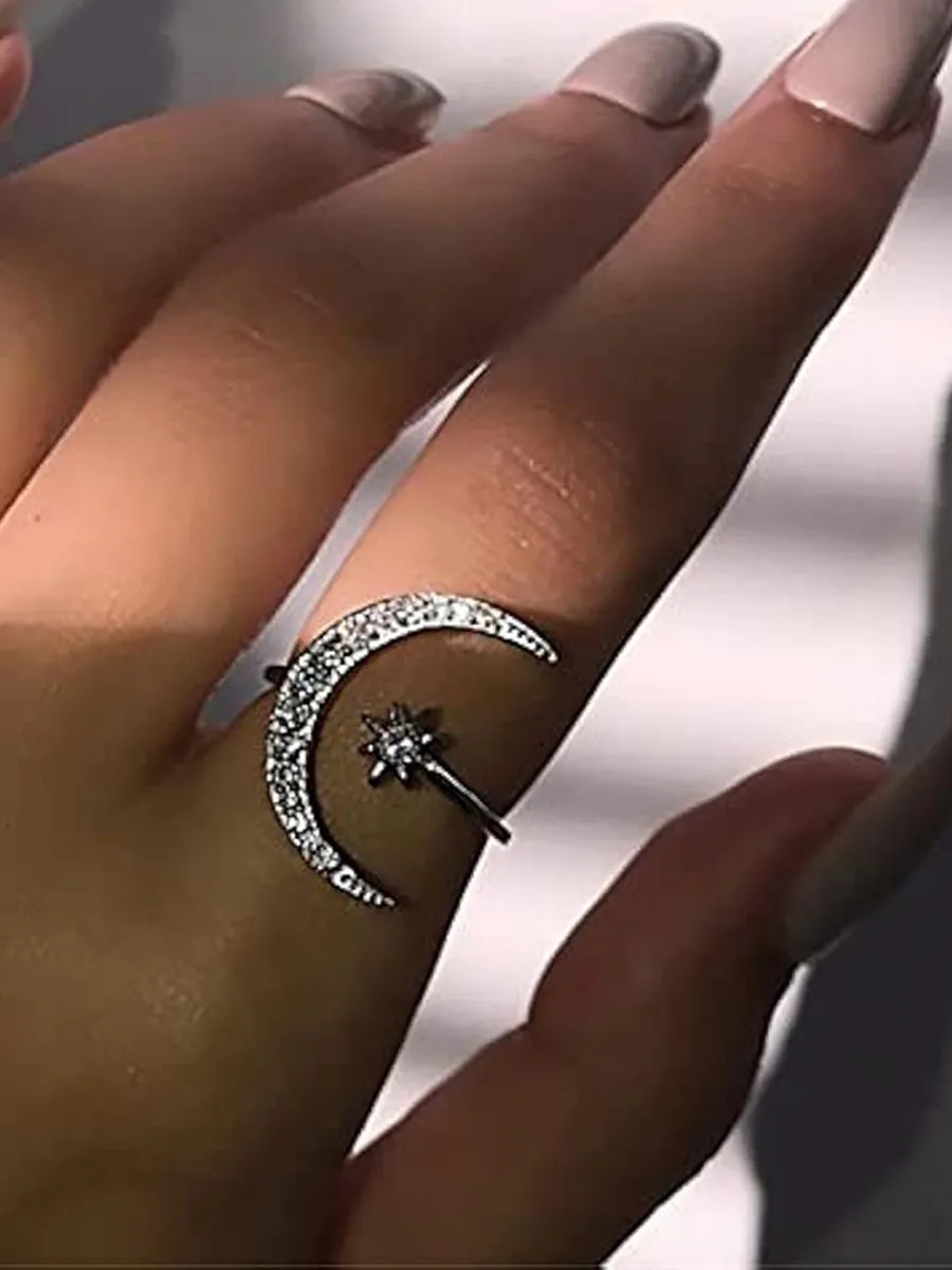 Arabella Star And Moon Ring