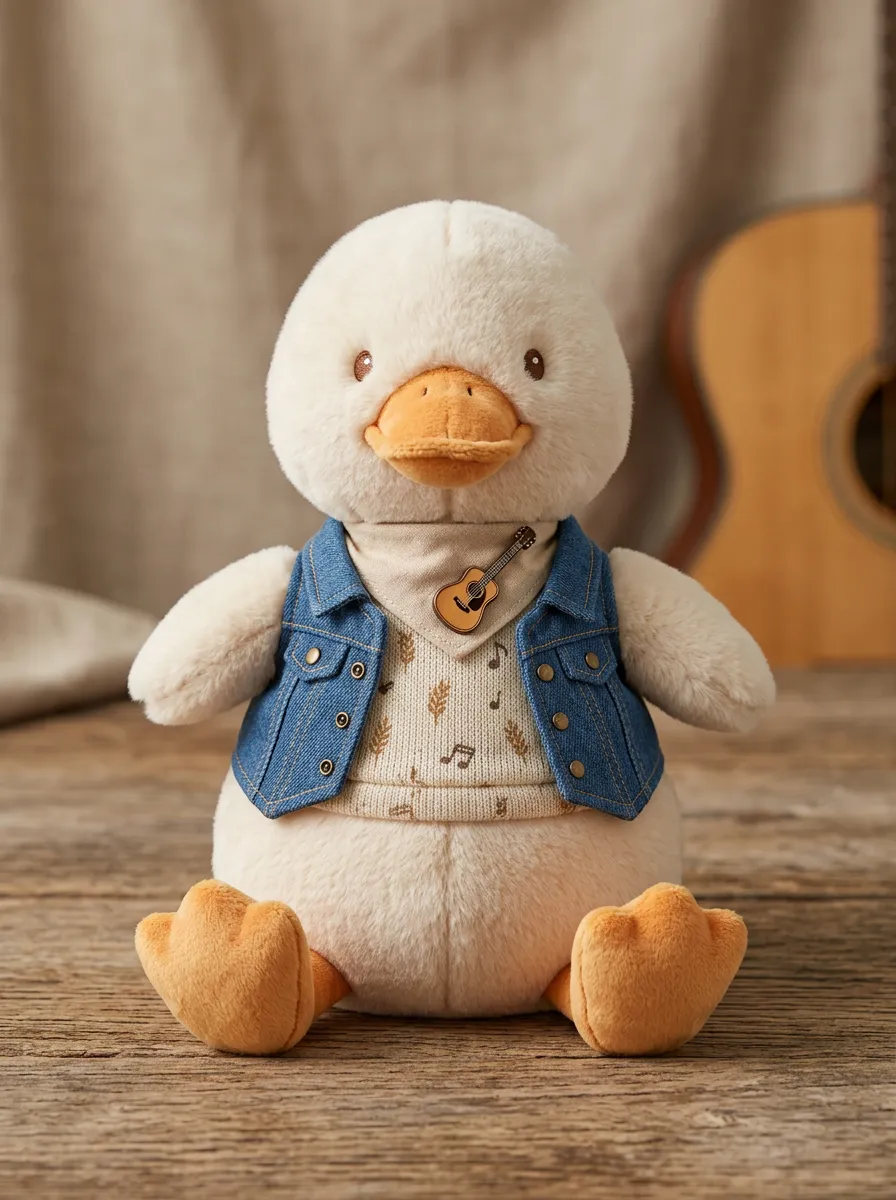 Country Melody Tribute Guitar Duck Plush Toy