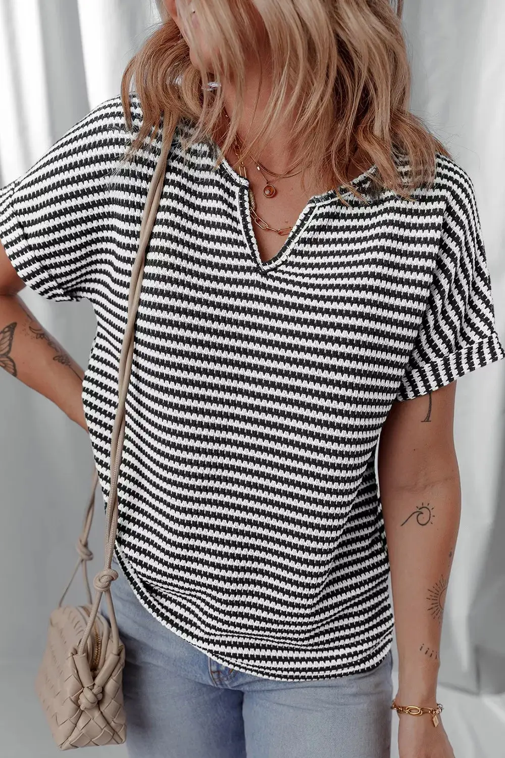 Knit Striped Blouse