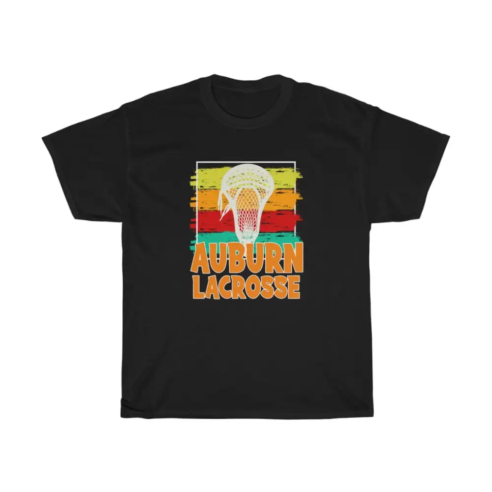 Auburn Lacrosse Paintbrush Strokes T-Shirt