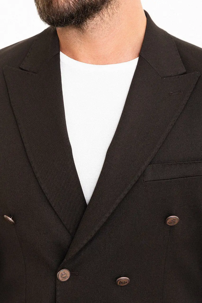 Contemporary Slim Fit Double Breasted Blazer