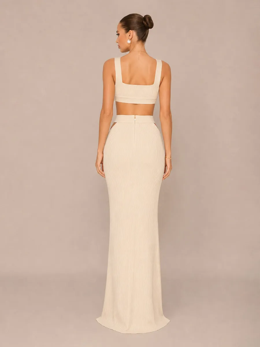 Odelia Bandage Crop Top Two-Piece Set