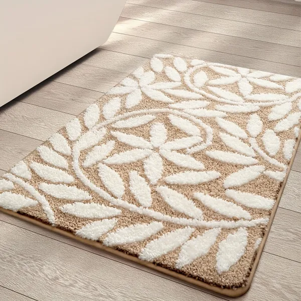 Leaf Pattern Bath Mat
