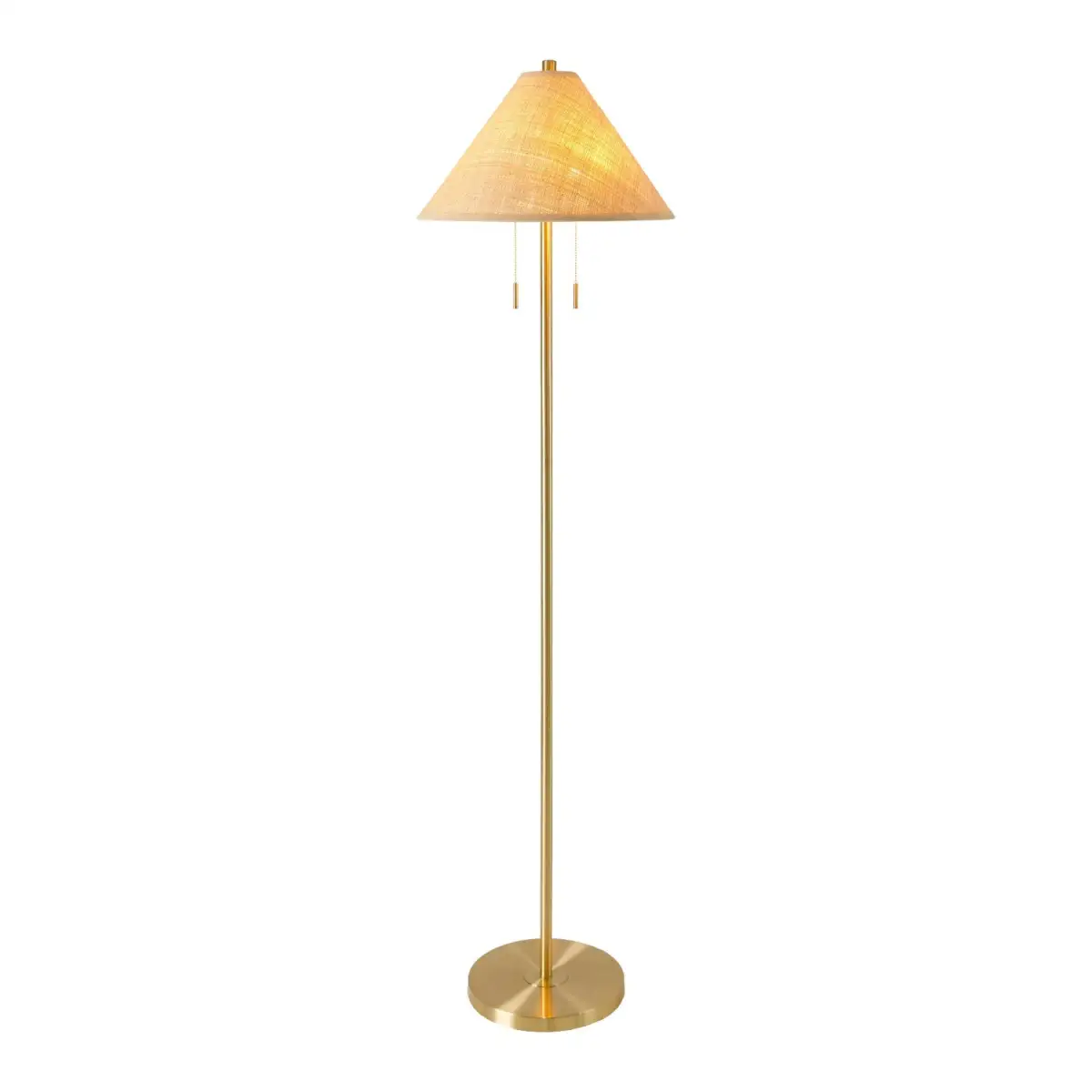 Rattan Empire-Shade Floor Lamp