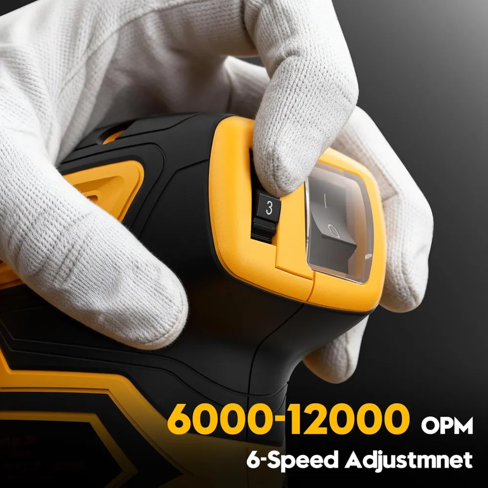 Cordless Orbital Sander for 20V Battery, Yellow