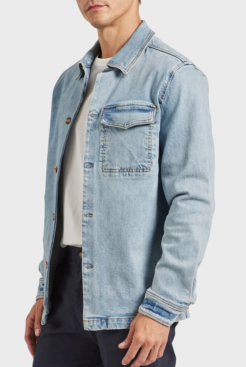 Minimalist Solid Cotton Casual Button Up Shirt