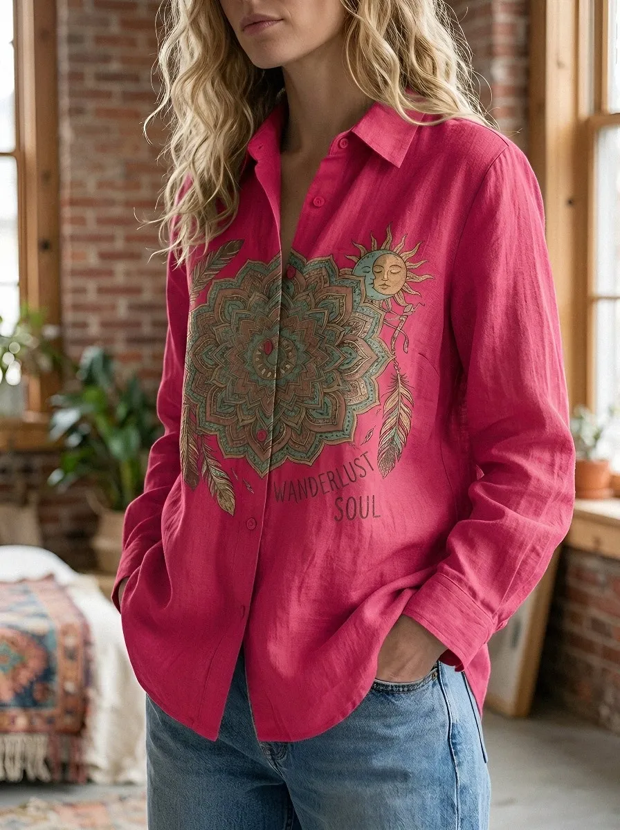 Wanderlust Soul Mandala Casual Shirt