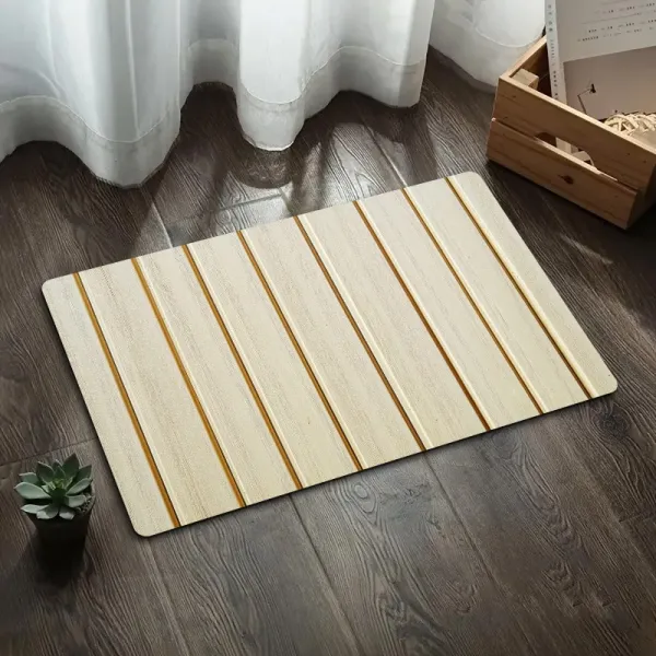 Striped Bathroom Rug