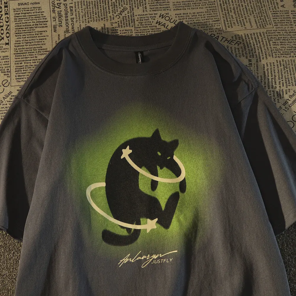 Cat Meteor Graphic T-Shirt
