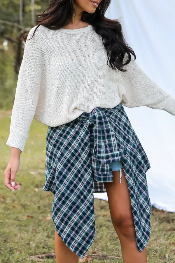 Ivory Lightweight Knit Sweater
