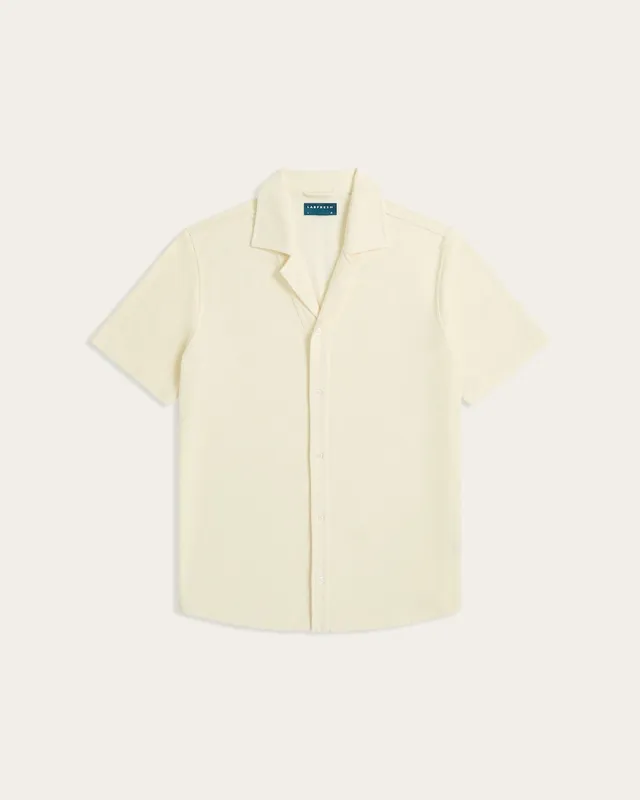 Short Sleeve Terry Shirt Off White