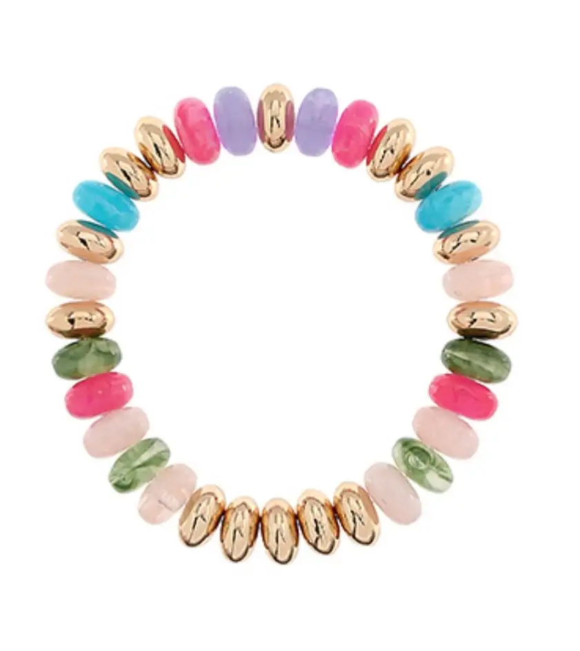 Candy Stone & Metal Bracelet