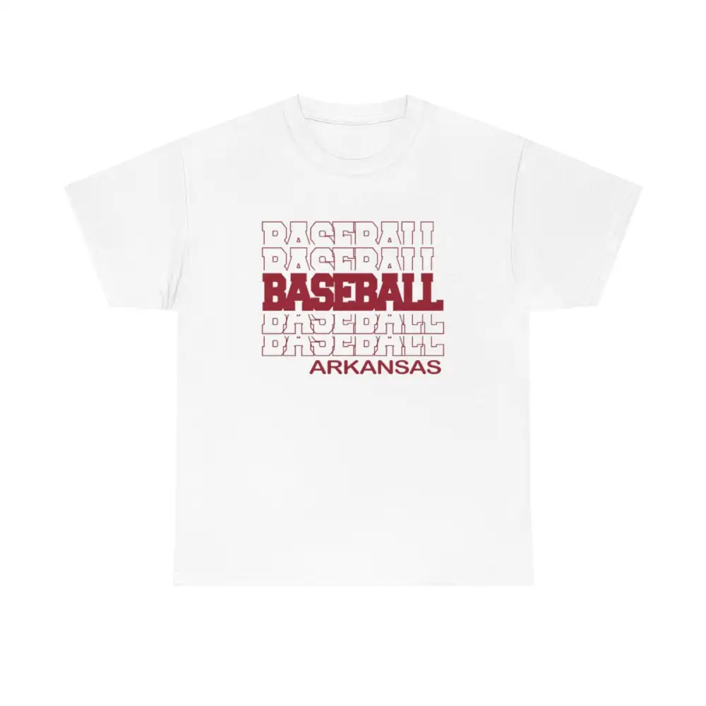 Baseball Arkansas in Modern Stacked Lettering