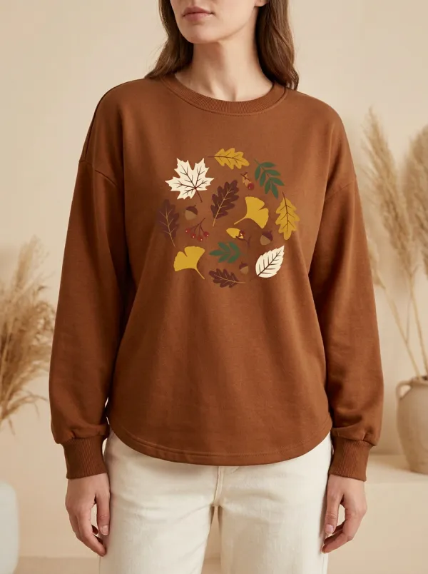Prairie Printed Acorn Graphic Sweatshirt