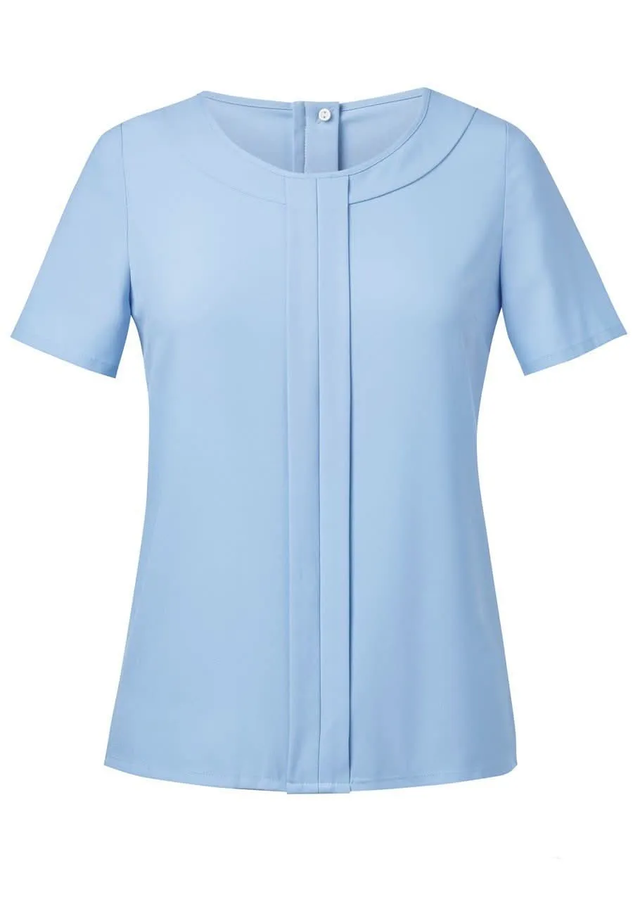 Women's Crepe De Chine Plain Tailored Fit Blouse