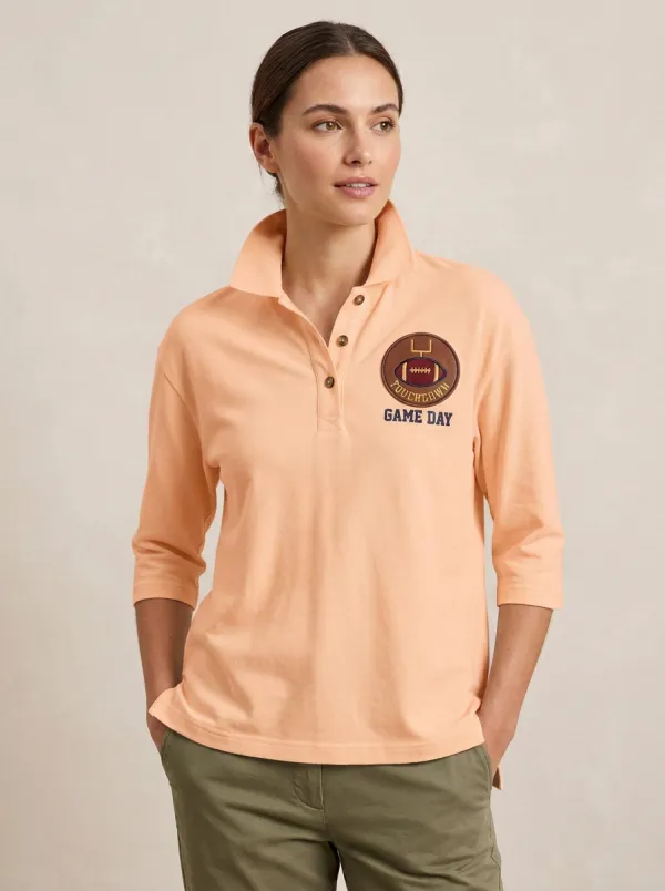 Football Inspired Casual Polo Shirt