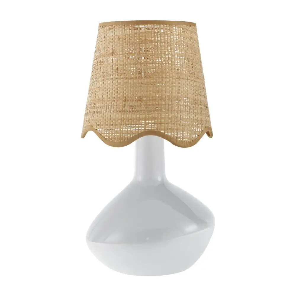 Wavy Ceramic Metal Table Lamp
