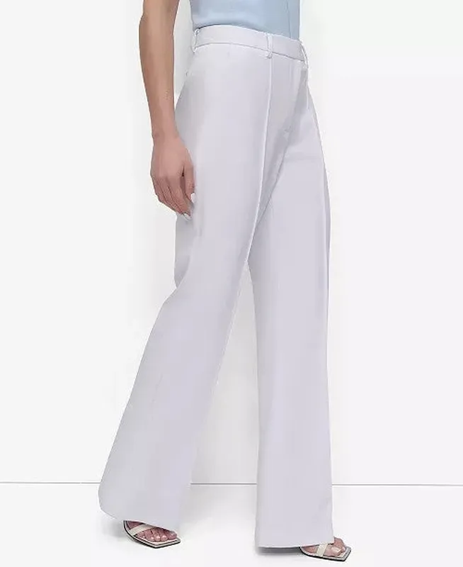 Belt Loop Pocket Flare Leg Pants