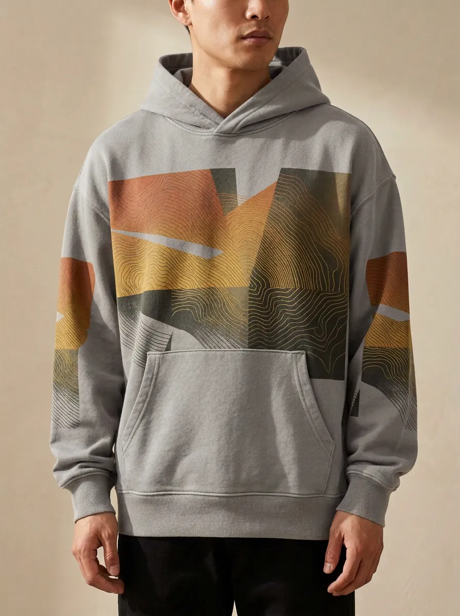 Graphic Topographic Hoodie