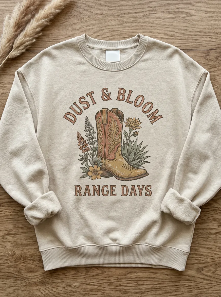 Everyday Women's Western Crew Neck Sweatshirt
