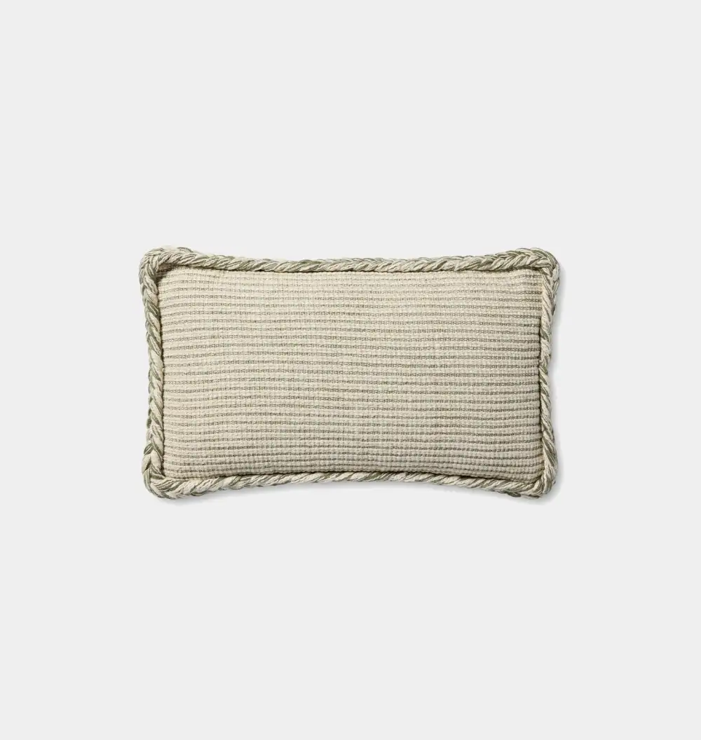 Natural Woven Pattern Lumbar Sofa Throw Pillow