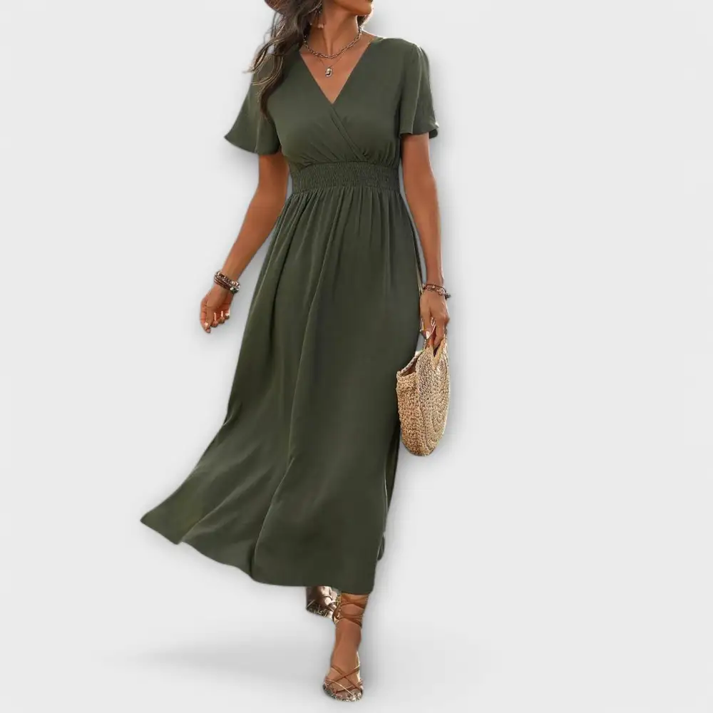V-Neck Boho Casual Dress