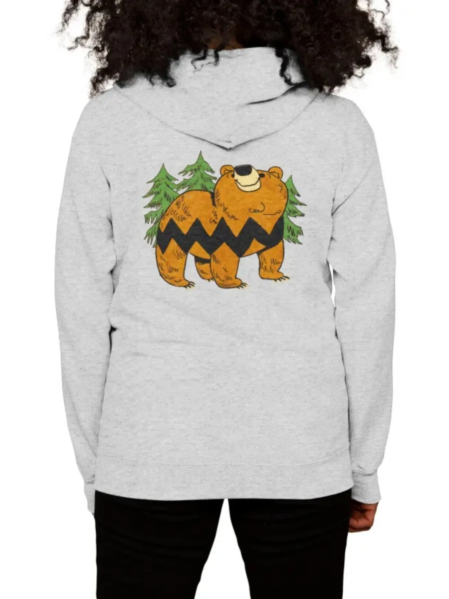 Retro Bear Forest Hoodie