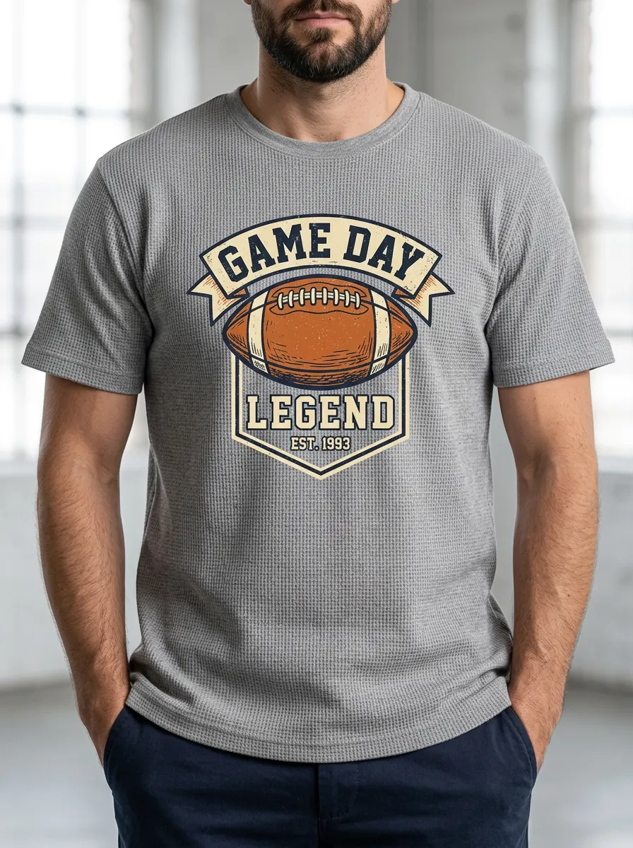 Men's American Football Game Day Legend Printed T-Shirt
