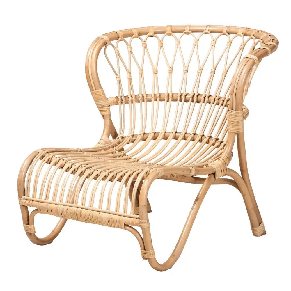 Rattan Openwork Accent Chair