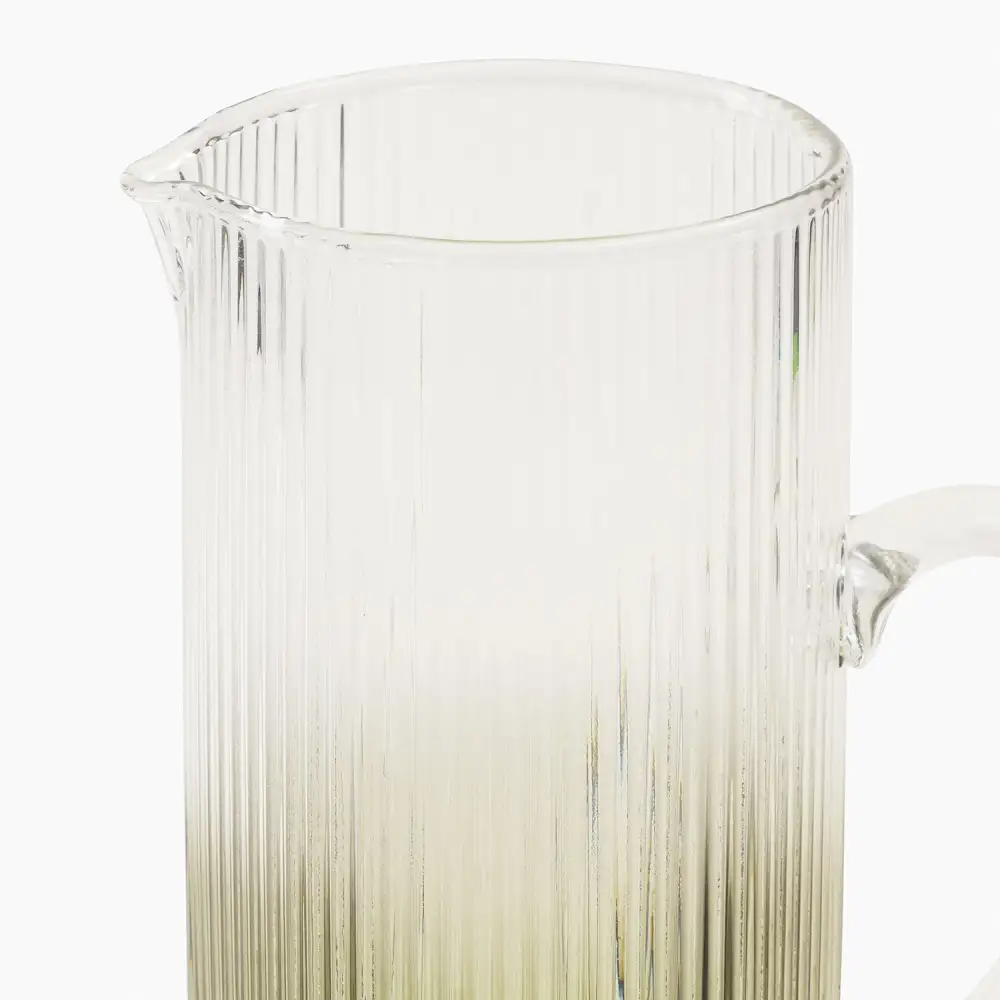 Ribbed Ombre Glass Jug