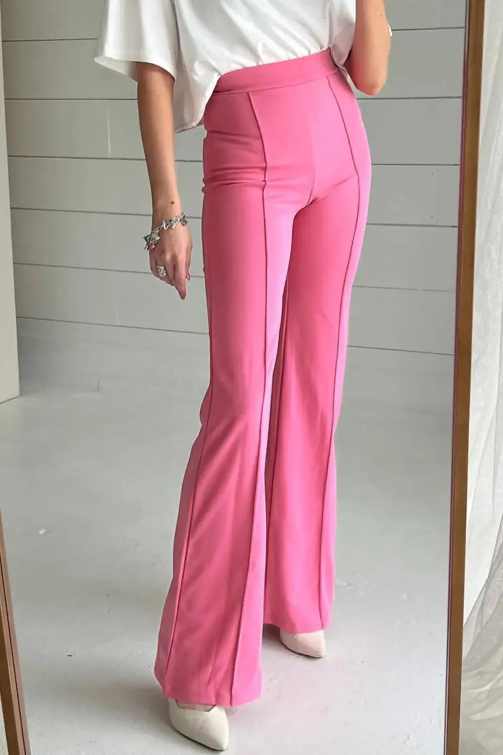 Relaxed High Waist Straight Leg Pants
