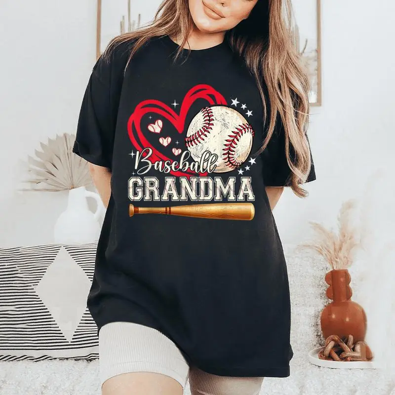 Baseball Grandma Family Matching Cute Baseball Grandma Women's Oversized Comfort T-Shirt