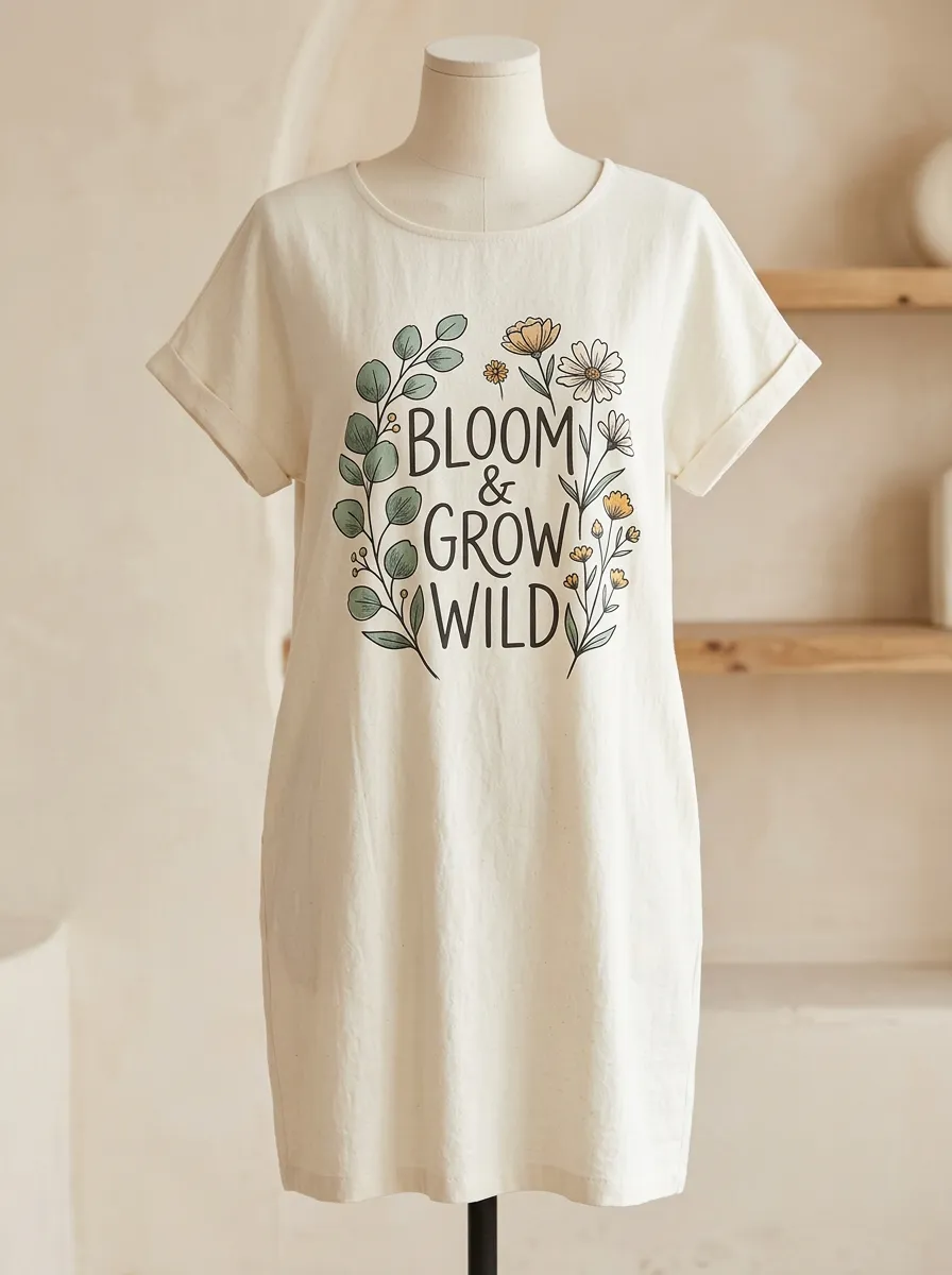 Nature Lover Bloom And Grow Wild Floral T-Shirt