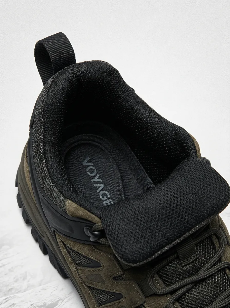 Men's Mixed-Media Low-Top Trail Sneakers