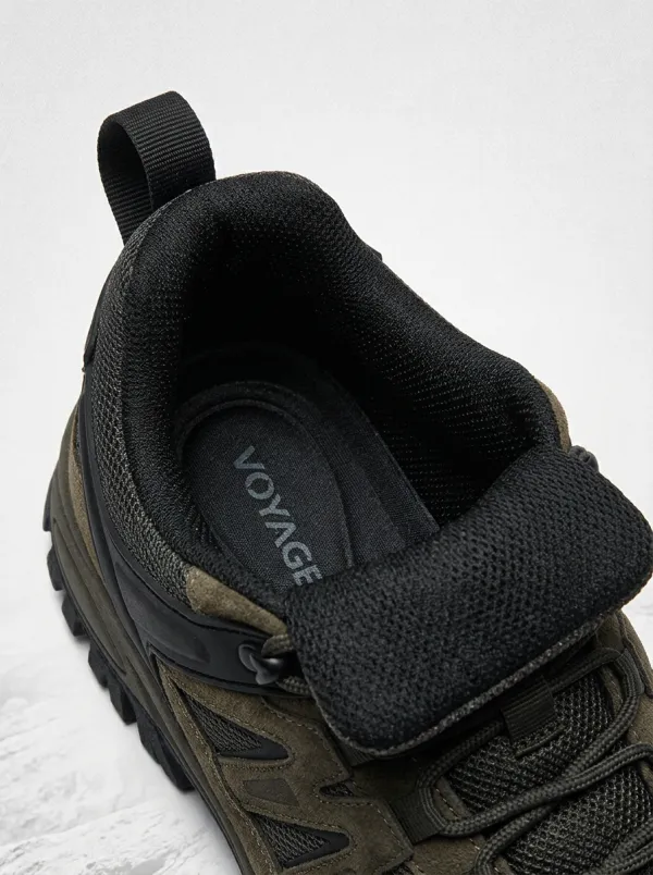 Men's Mixed-Media Low-Top Trail Sneakers