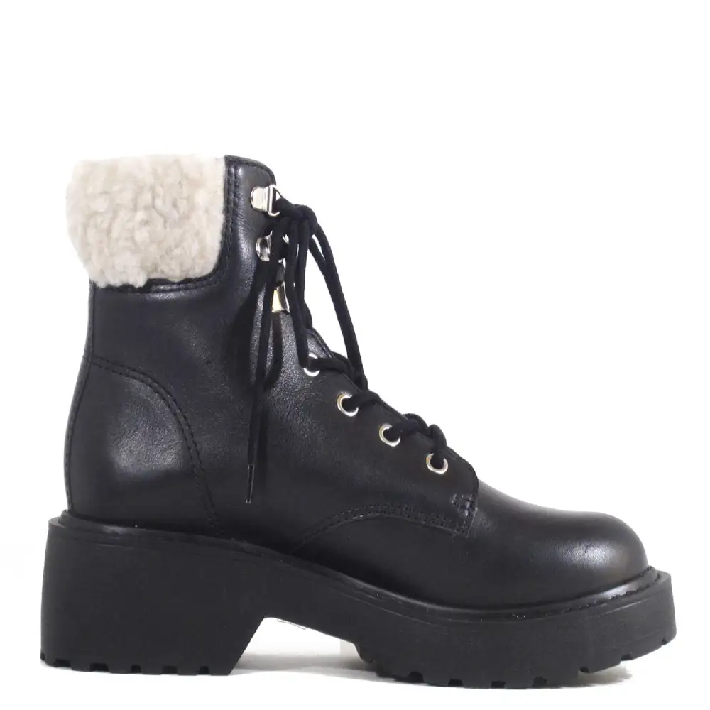 Combat with Shearling Ankle Boots