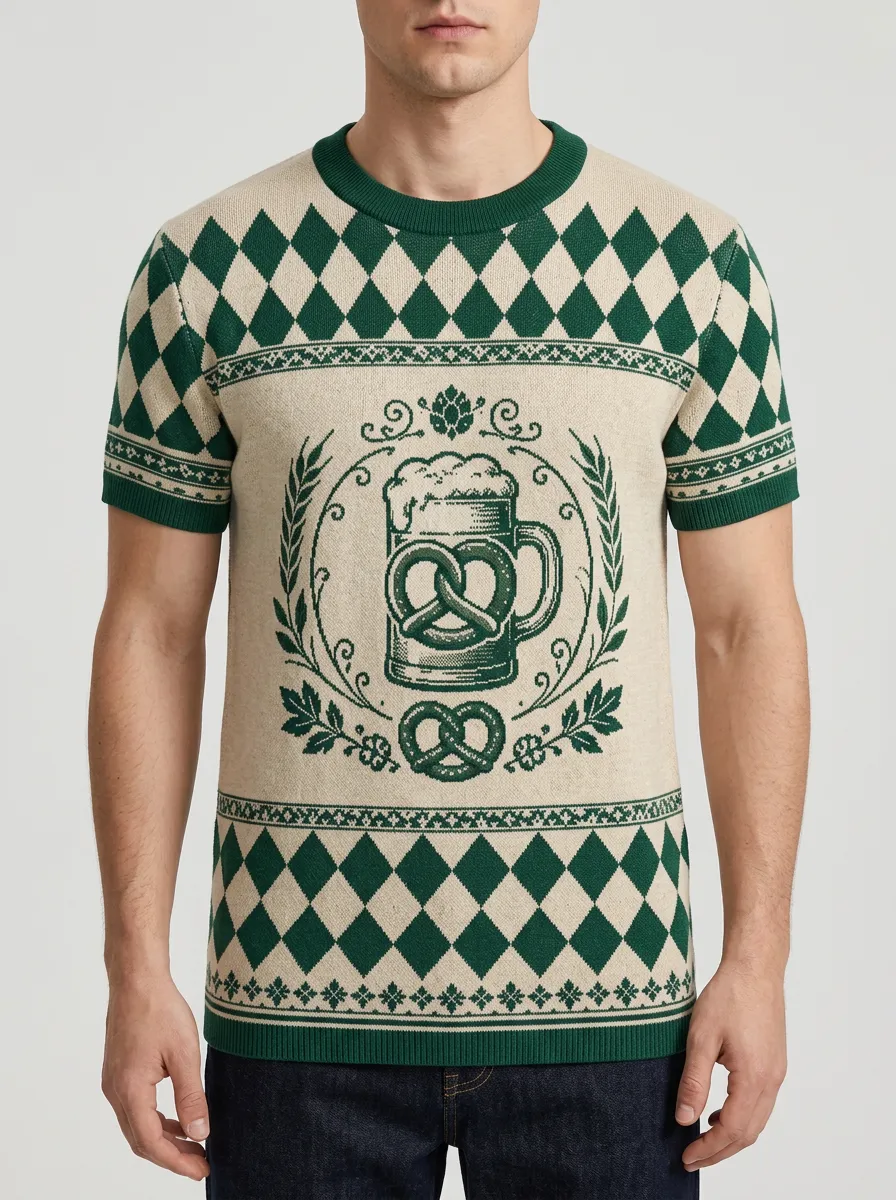 Artisan Festival Pattern Knit Shirt