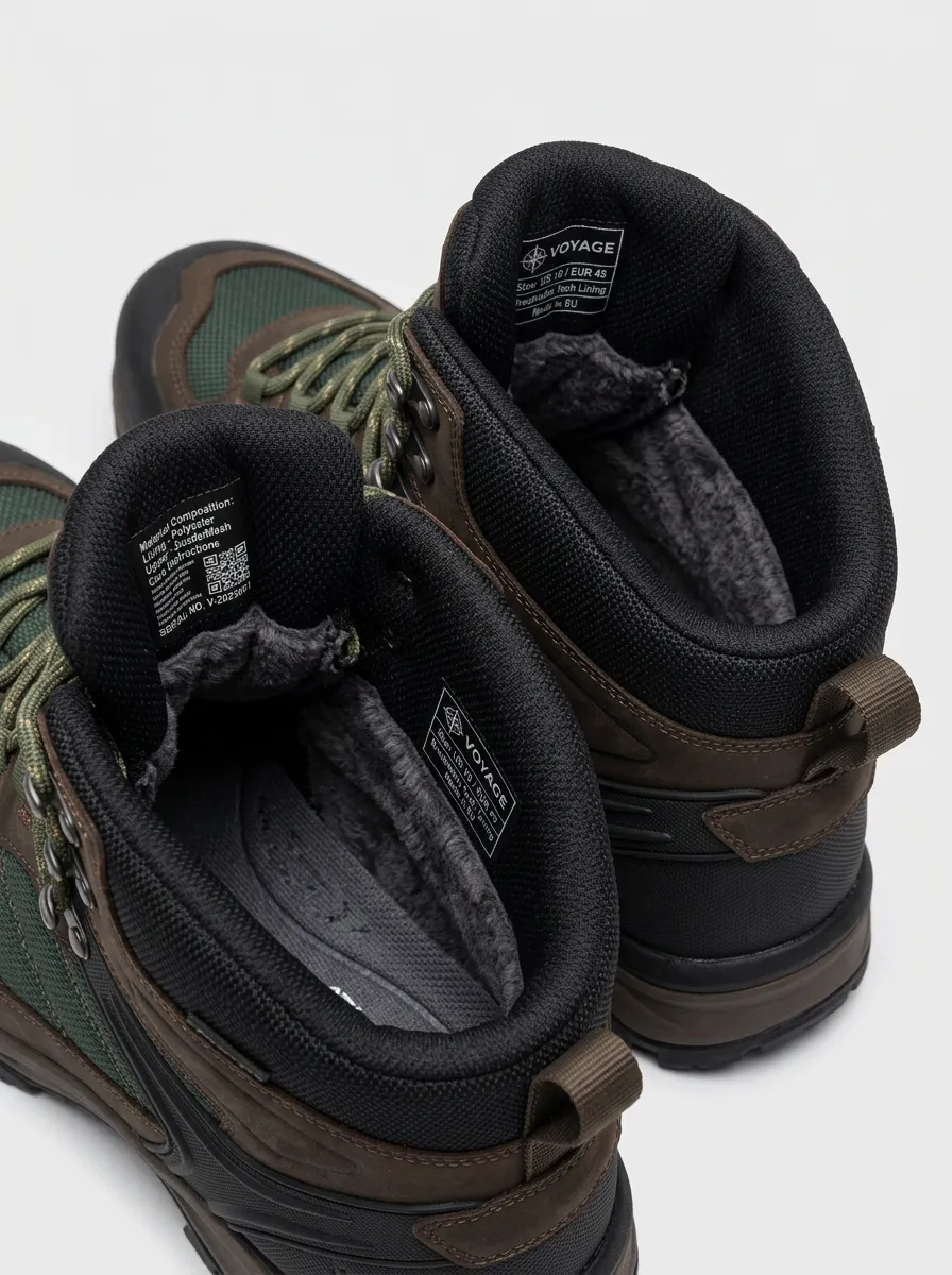 Men's Mixed-Media Lace-Up Hiking Boots
