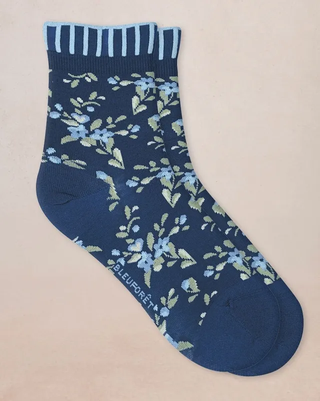 Vintage Diamond Geometric Print Cotton Crew Socks