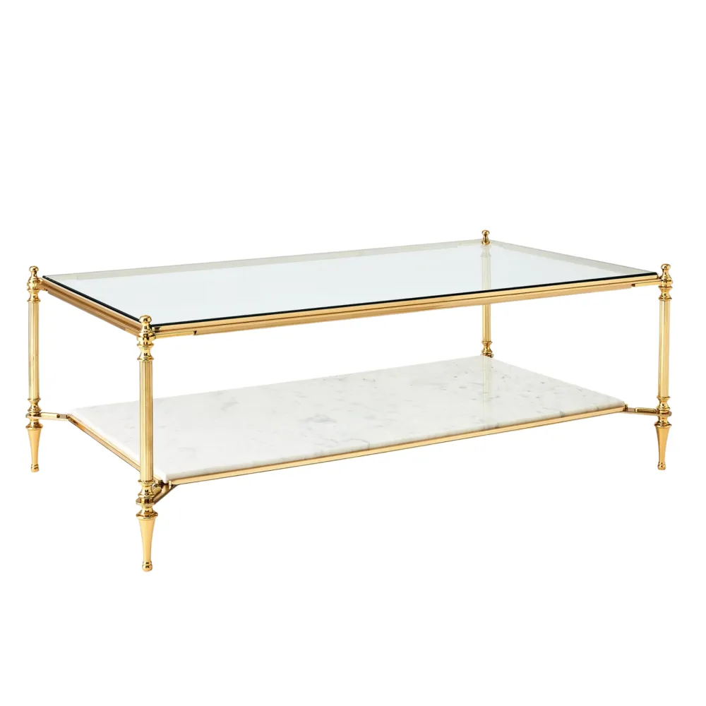 Classic Brass Detail Coffee Table