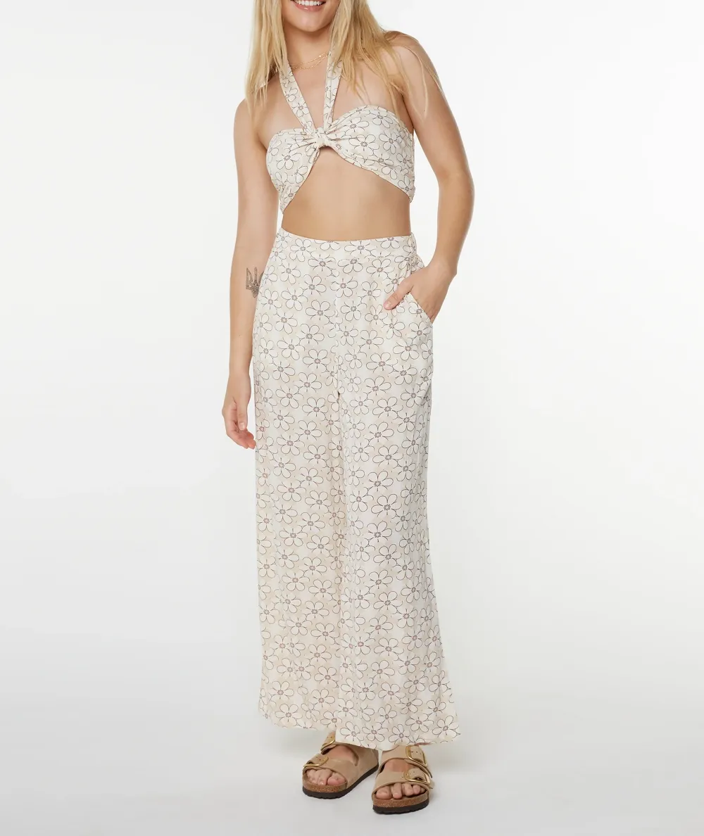 Floral Print Casual Wide-Leg Pants
