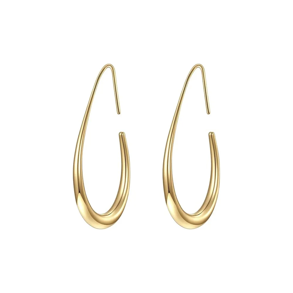 Sculpted Slim Hoop Earrings